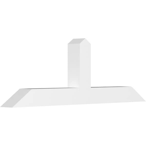 Ekena Millwork Portland Architectural Grade PVC Gable Bracket, 48"W x 16"H x 4"D x 4"F, 8/12 Pitch GBP048X16X0404POR00 - main